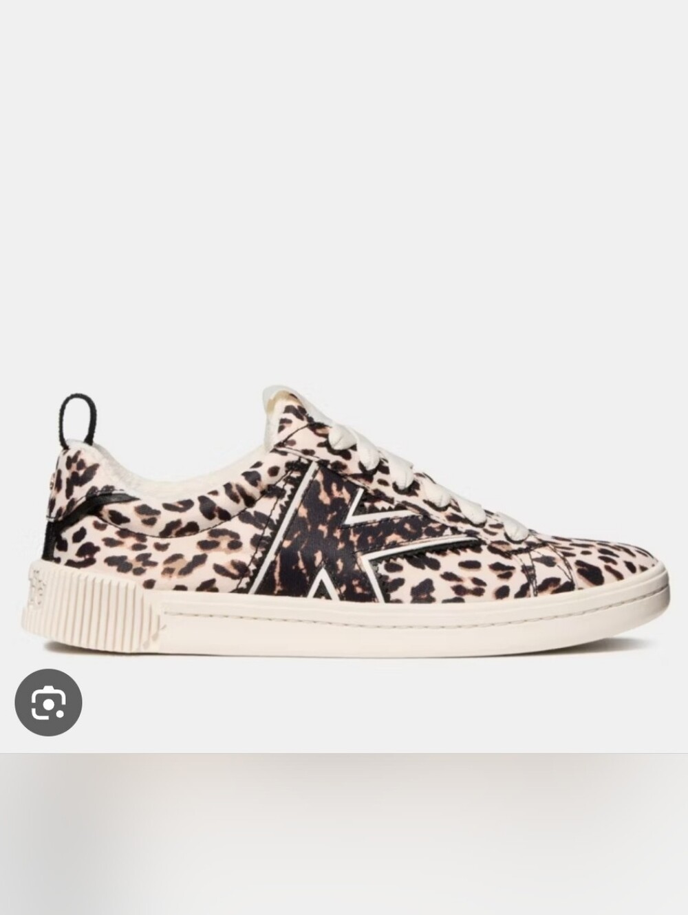 Kate Spade K Court Animal Leopard Print Low Top Sneaker Beige Black White NEW